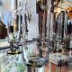 Set of 6 smoked champagne flutes Vintage 1970