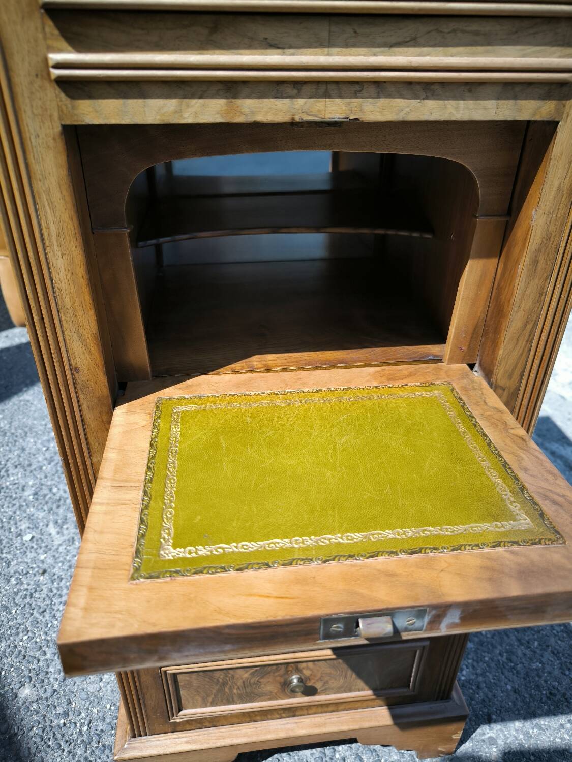 Small 4-sided Louis XVI style walnut cabinet