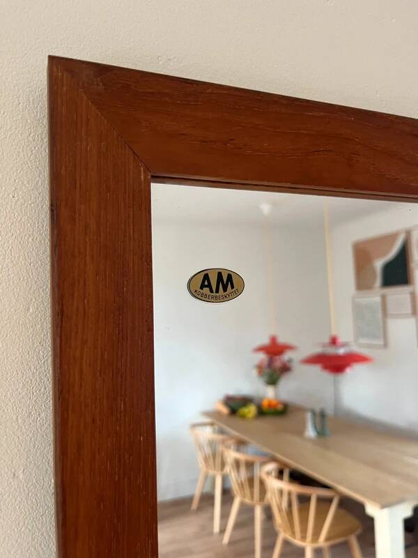 Vintage Danish teak mirror