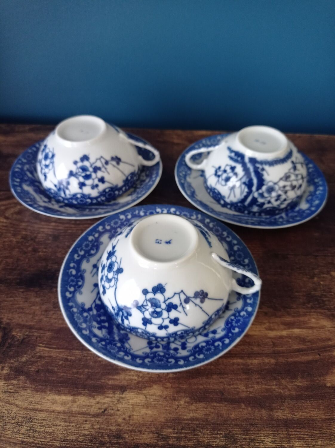 Fine porcelain tea cups from Japan