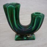 Vintage stylized cactus green candle holder