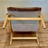 "Pernilla" armchair leather "Bruno Mathsson" 1960.