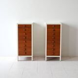 Tables de chevet vintage avec tiroirs
