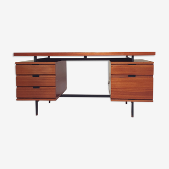 Teak desk Pierre Guariche for Minvielle 60s