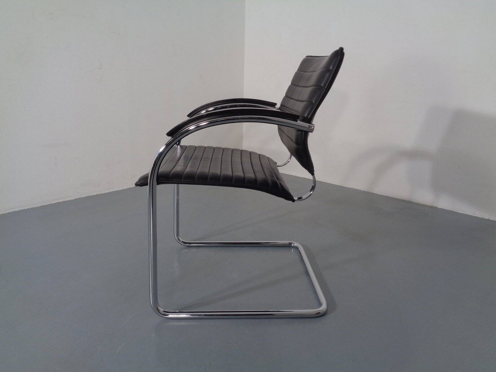 Model S78 Cantilever Leather Armchair by Josef Gorcia & Andreas Krob for Thonet, 1980s