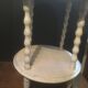 Sofa end or patinated white saddle