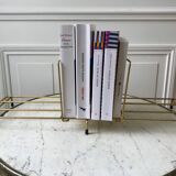 Magazine holder / bookend in modular brass years 50-60