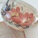 Large stoneware cup and saucer with floral decoration – 1970s