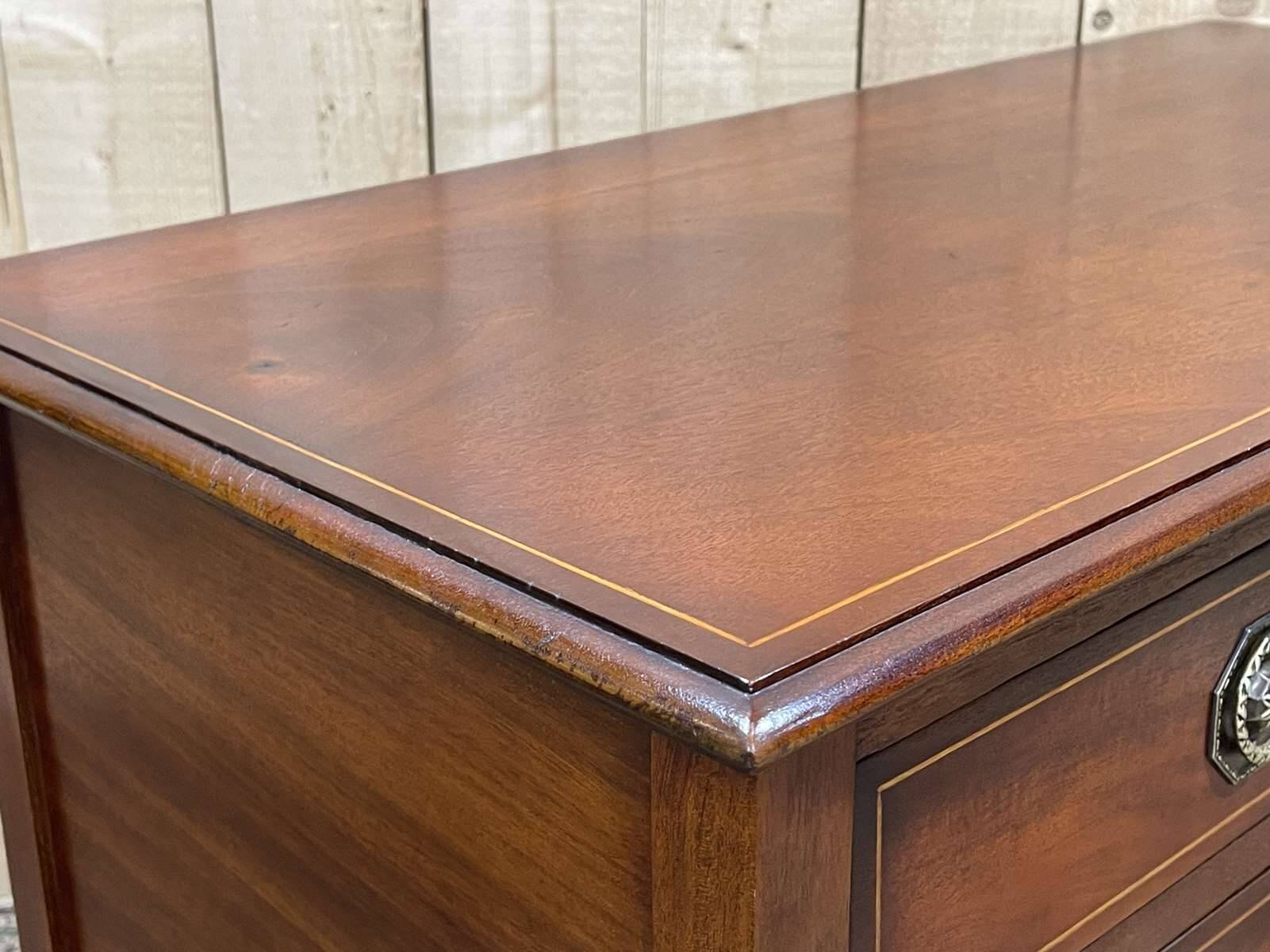 1950s English chest of drawers in mahogany