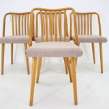 1970s Antonin Suman Set of 4 Oak Dining Chairs, Czechoslovakia