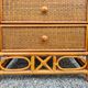 Semainier Maugrion for Roche Bobois, wood and rattan, 80s