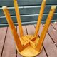 Vintage beech compass foot stool