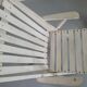 Lot 5 garden armchairs in vintage white wood