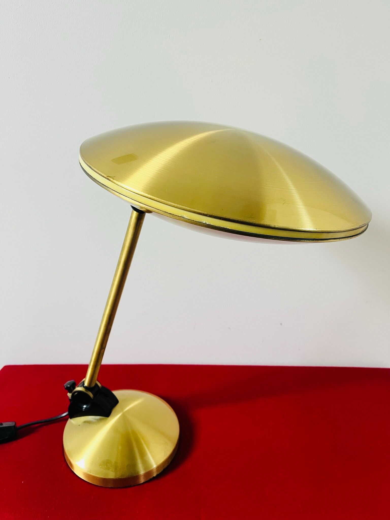 Aluminor brass ufo table / desk lamp 1950