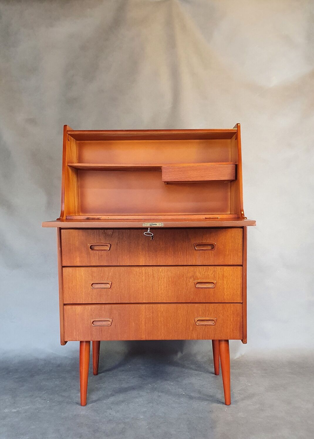 Norwegian vintage teak writing desk, 1960