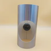 Brushed chrome metal wall light Max Sauze