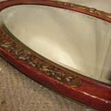 Art nouveau art deco oval mirror
