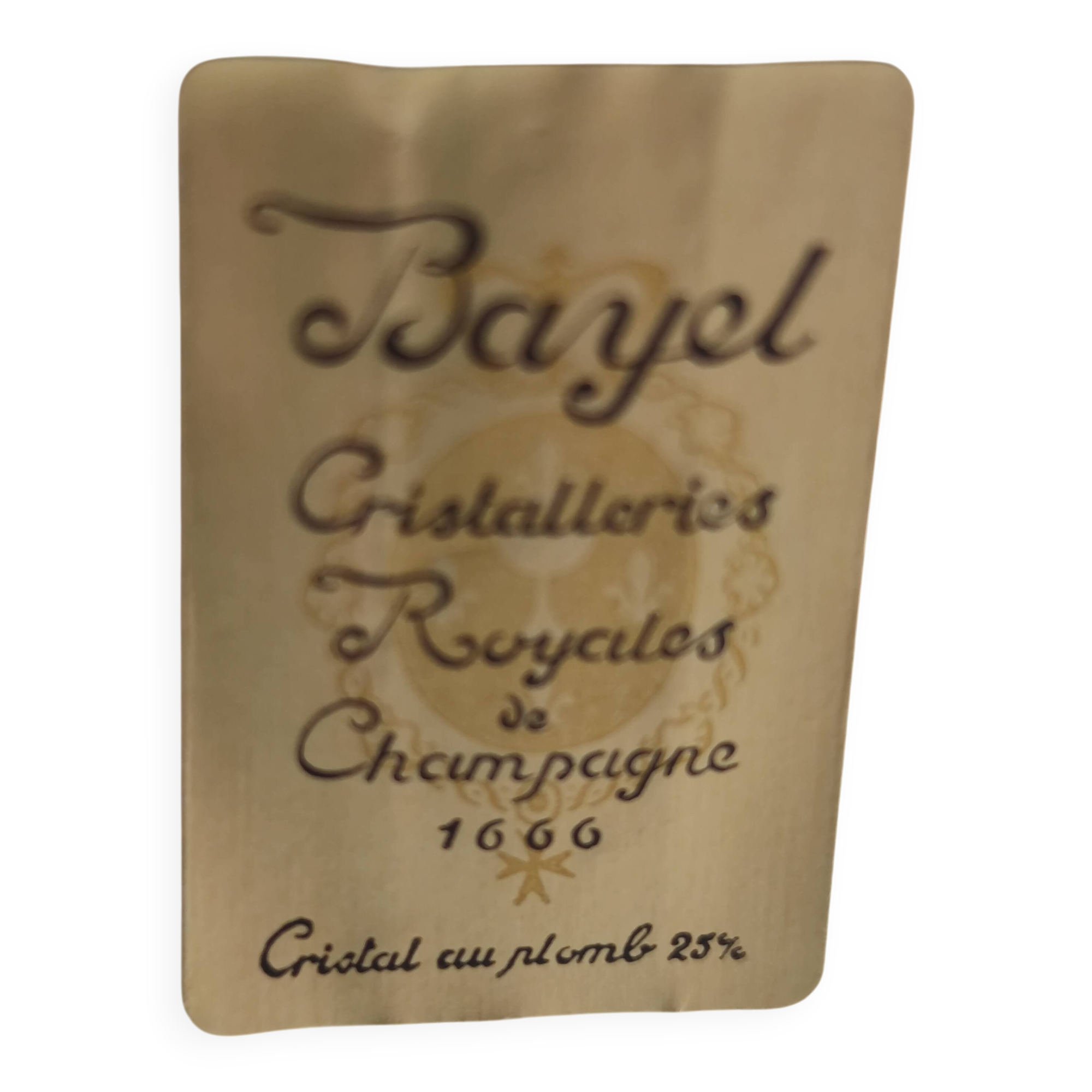 Crystal ice bucket from the royal crystal factories of Champagne.