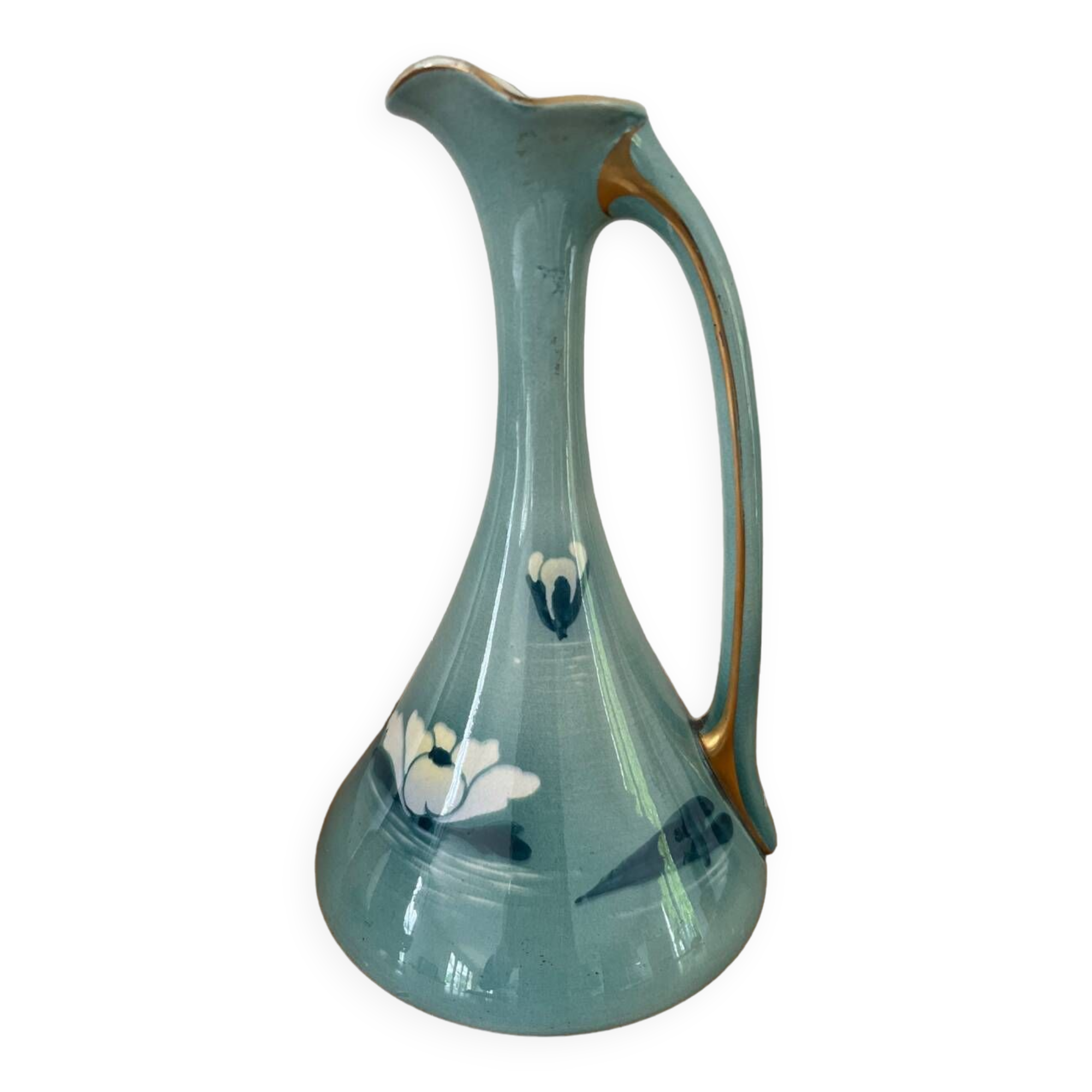 Ewer water lily model in luneville kg art deco