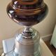 Lamp in chrome and brushed aluminum and porcelain year 70
