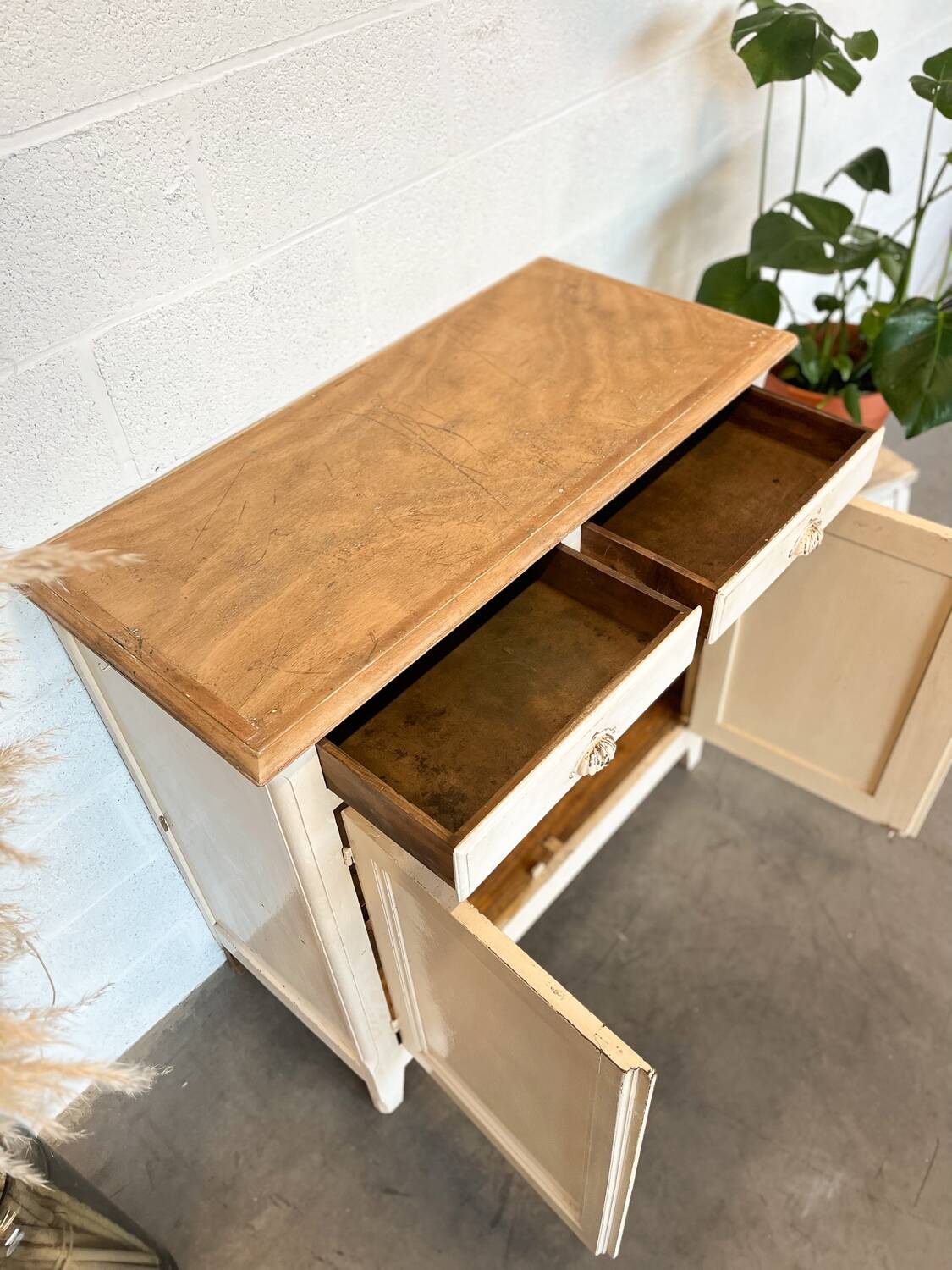 Old Parisian buffet with original patina