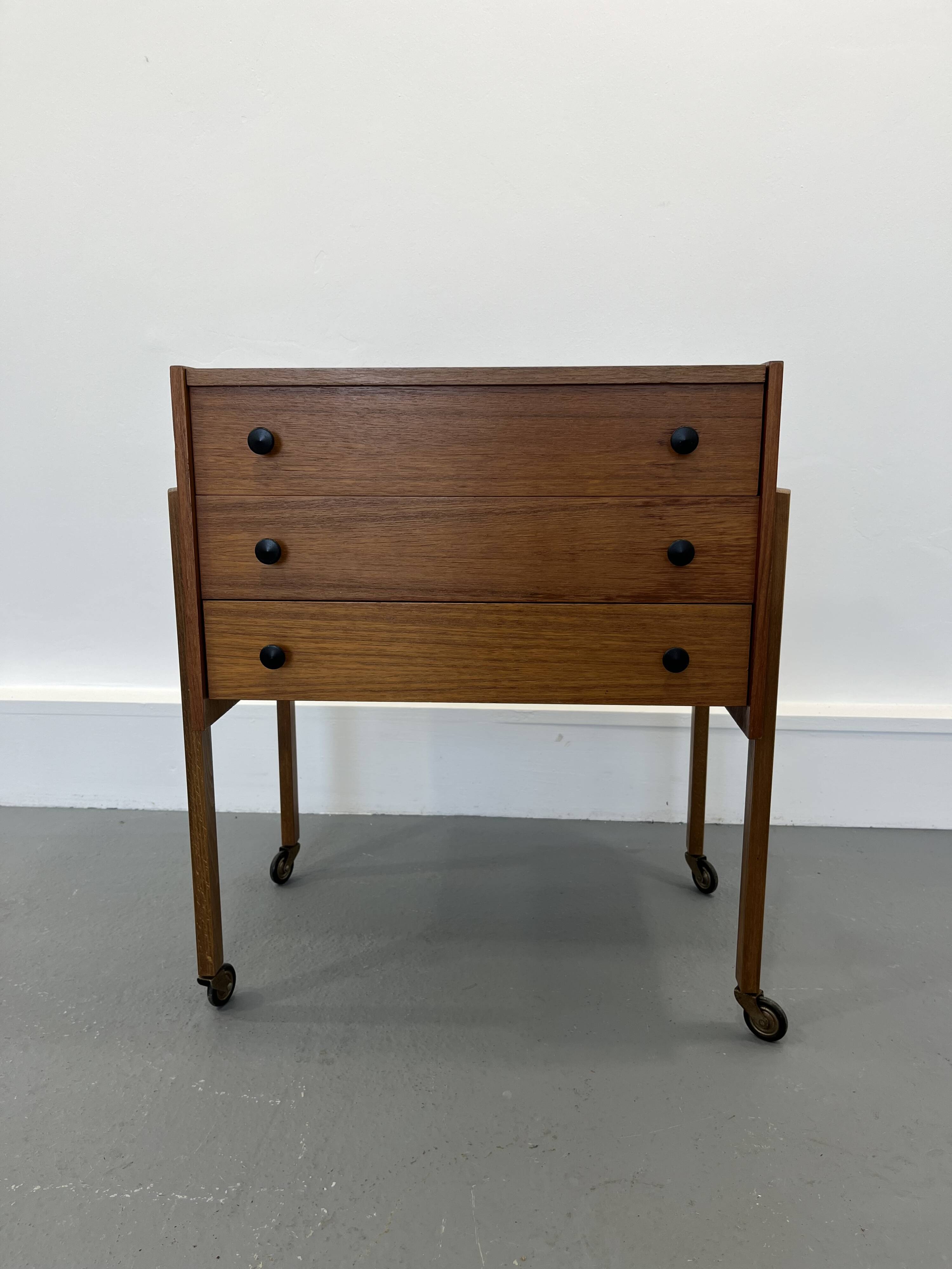 Wooden Sewing Cabinet, Horn Collection,Scandinavian 1960s