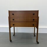Wooden Sewing Cabinet, Horn Collection,Scandinavian 1960s