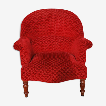 Red velvet armchair