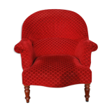 Red velvet armchair