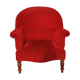 Red velvet armchair