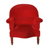 Red velvet armchair