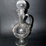 Vintage pitcher carafe in bubble-blown glass from Biot glassworks? H. 34cm