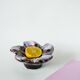 Purple lilac and brown star ceramic pocket tray / cup 1970