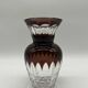 Cut and lined crystal vase from Val Saint-Lambert in plum.