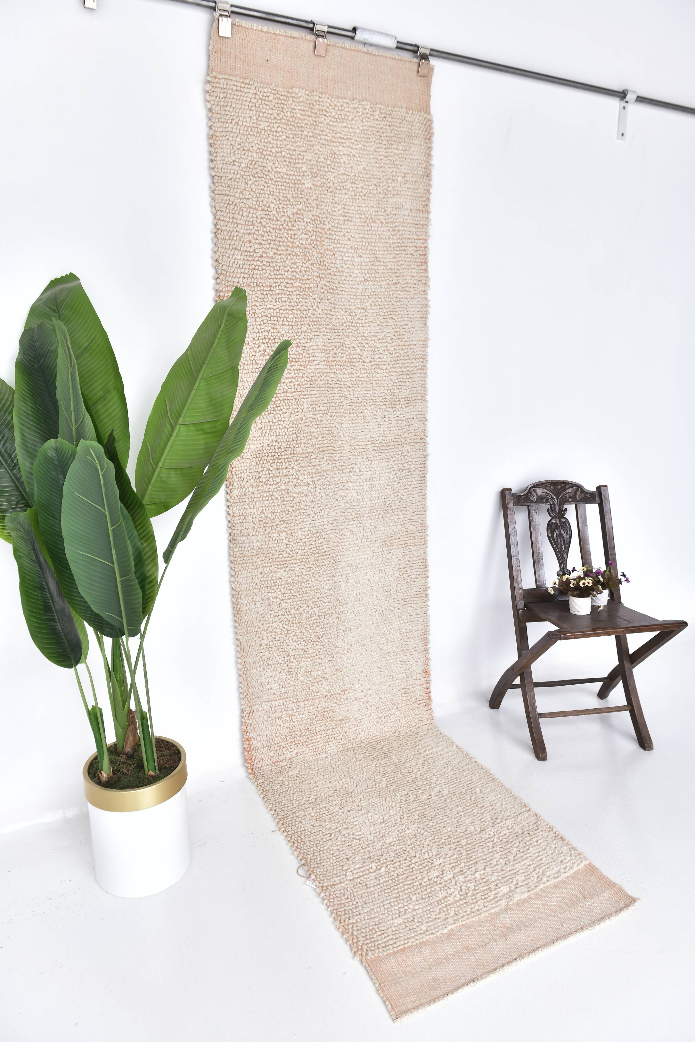 2x10 Apricot White Turkish Vintage Runner Rug 69x305Cm SK 242888