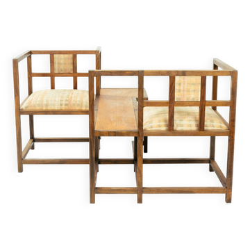 conversation tête-à-tête canapé banc inspiré par Rennie Mackintosh