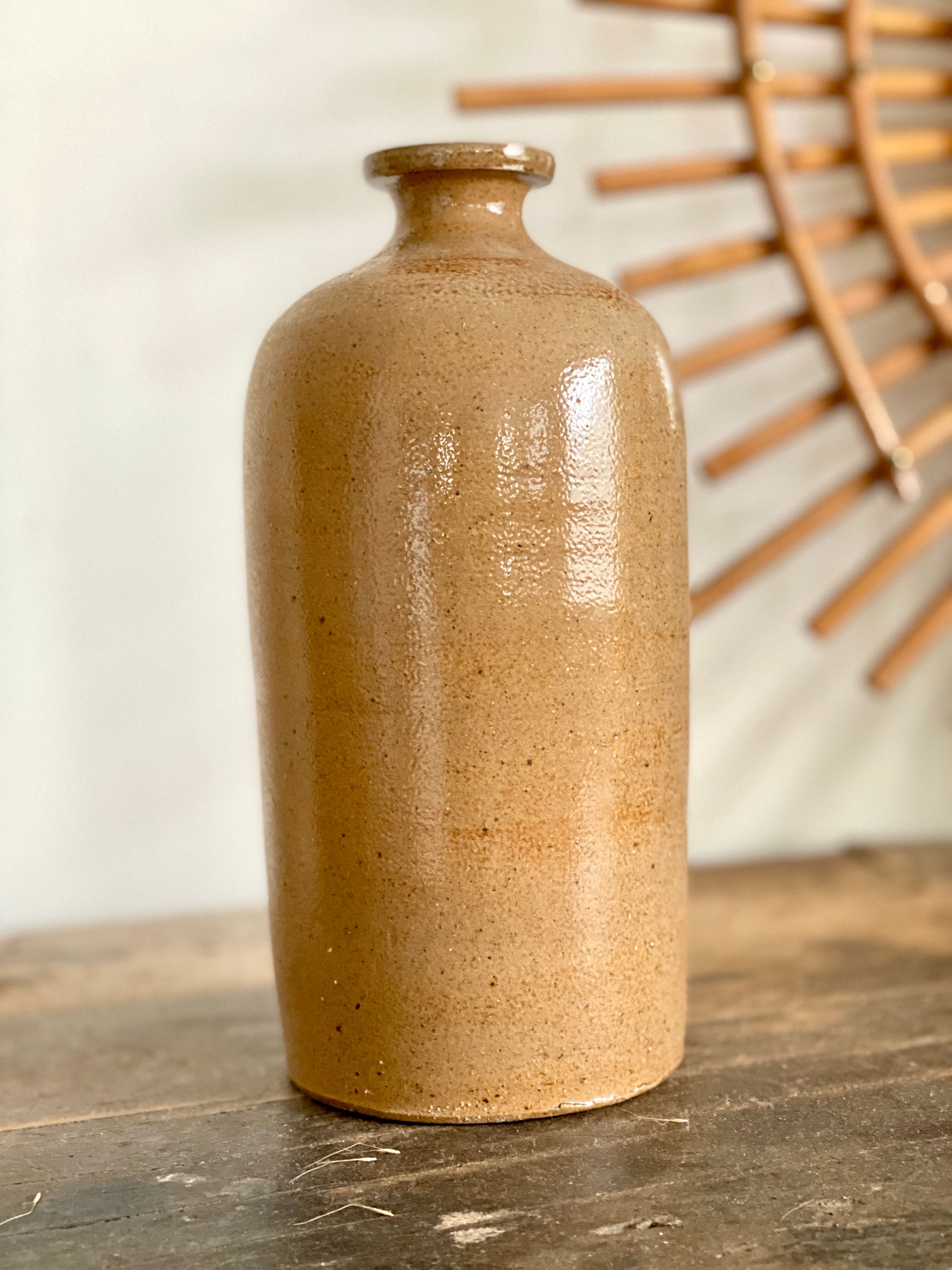 Lot de 4 bouteilles en grès vintage