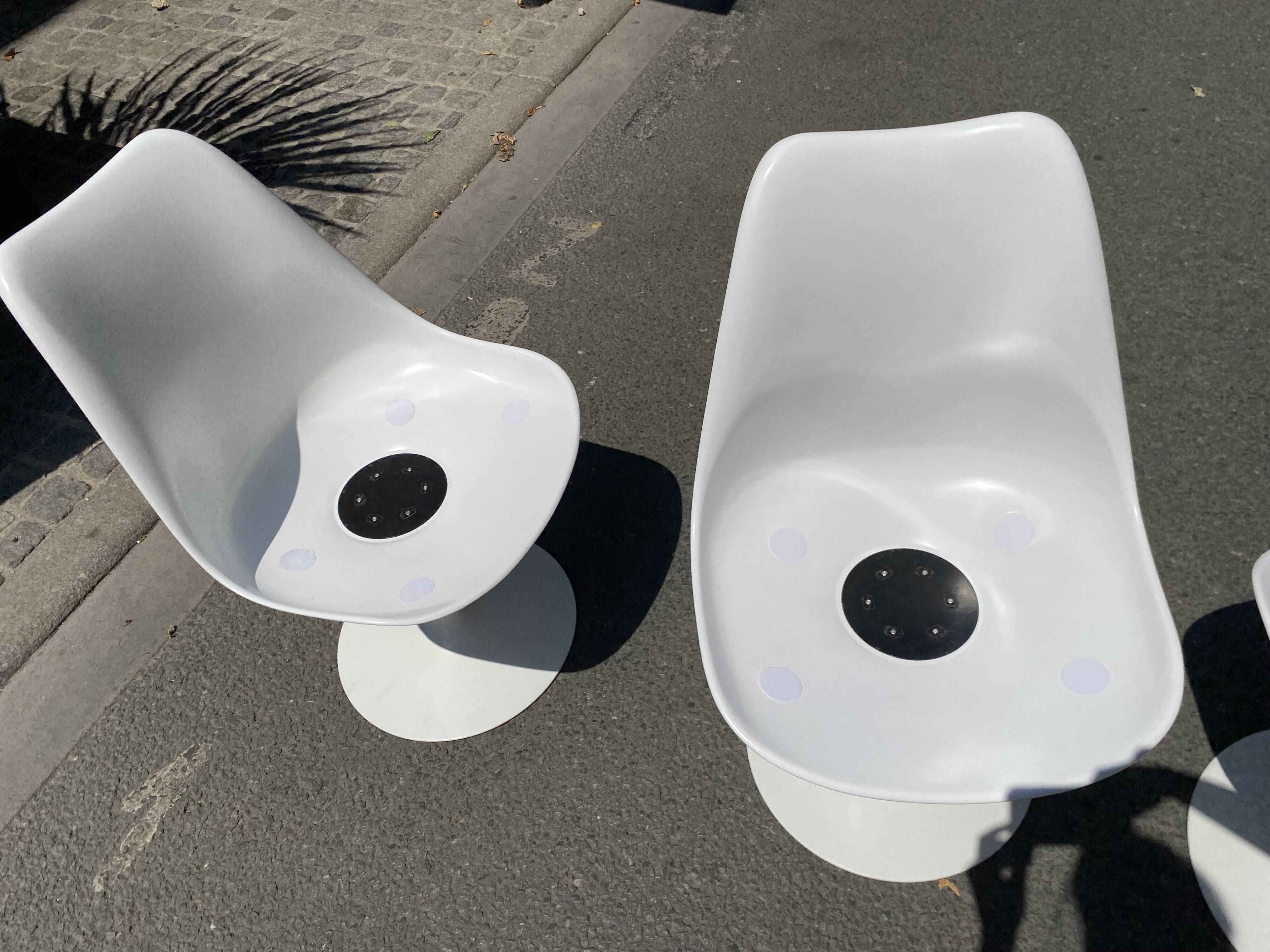 Tulip chairs by eero saarinen for knoll