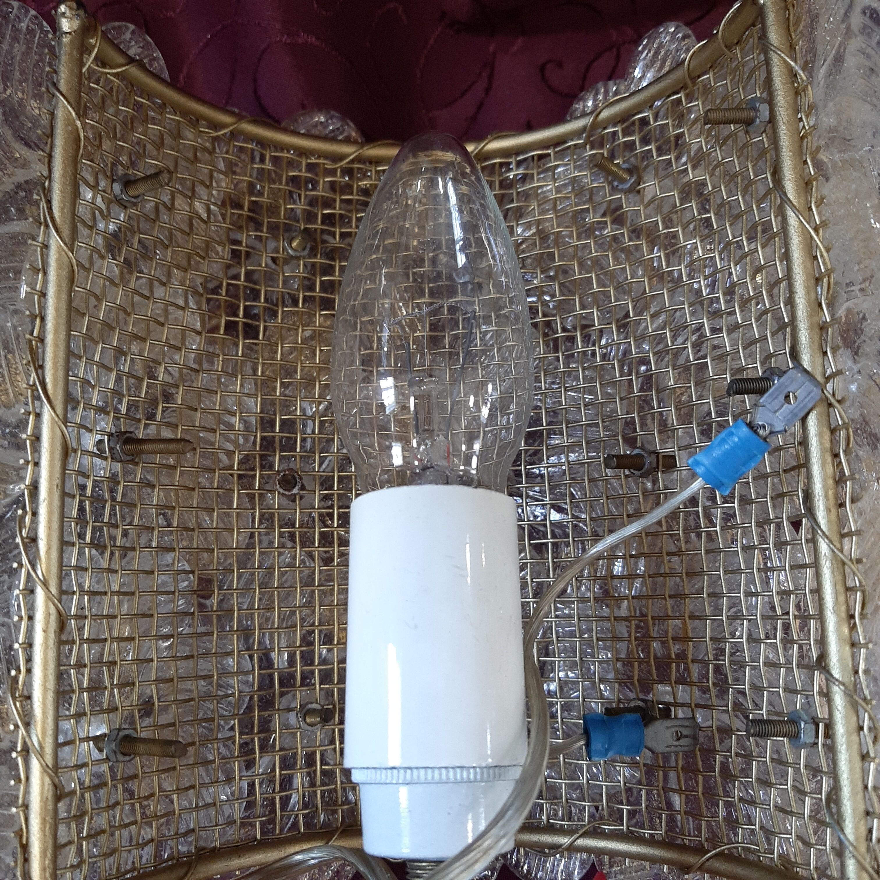 pair of Murano wall lamps
