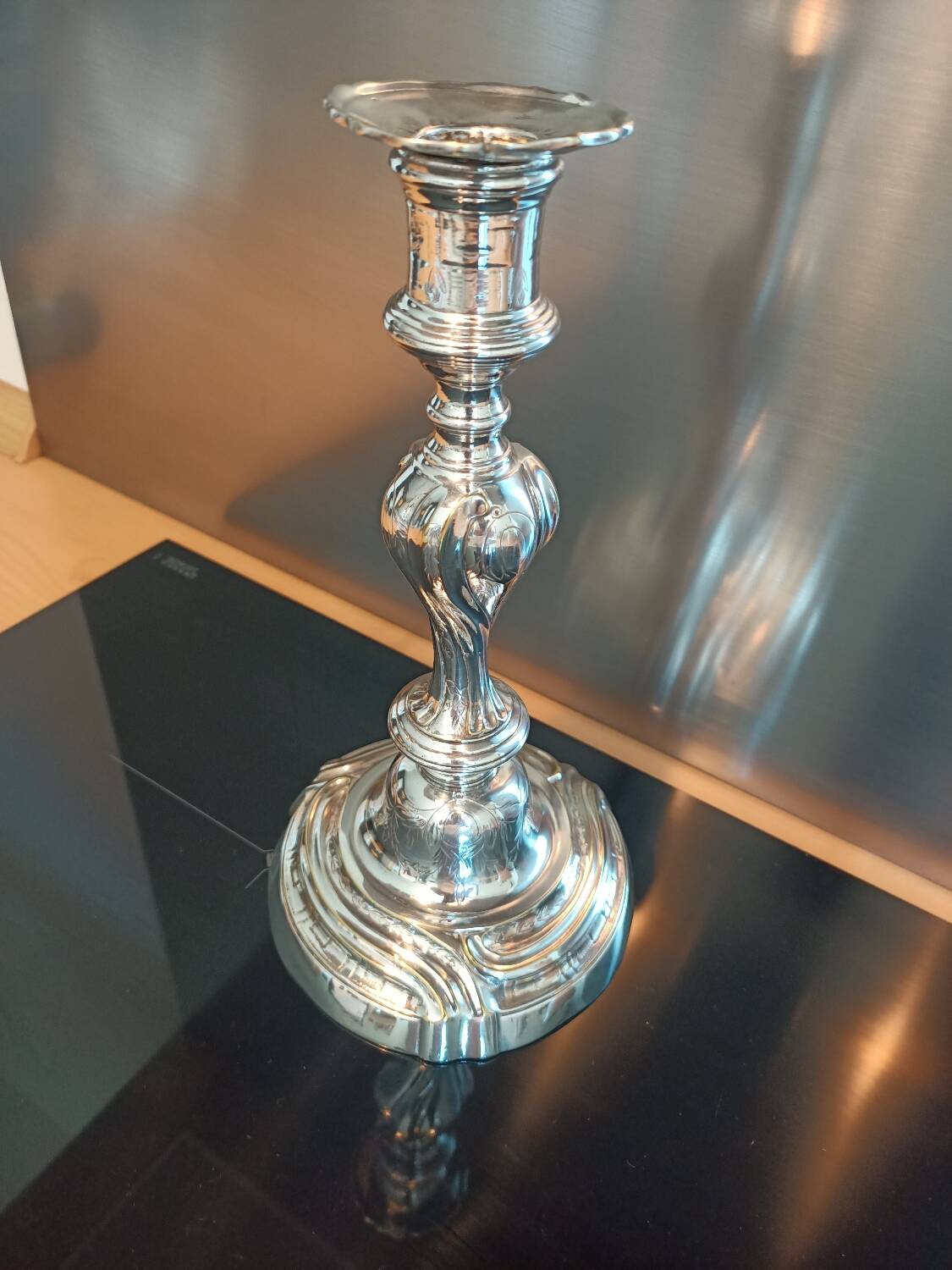 Louis XVIIIth century silver candlestick