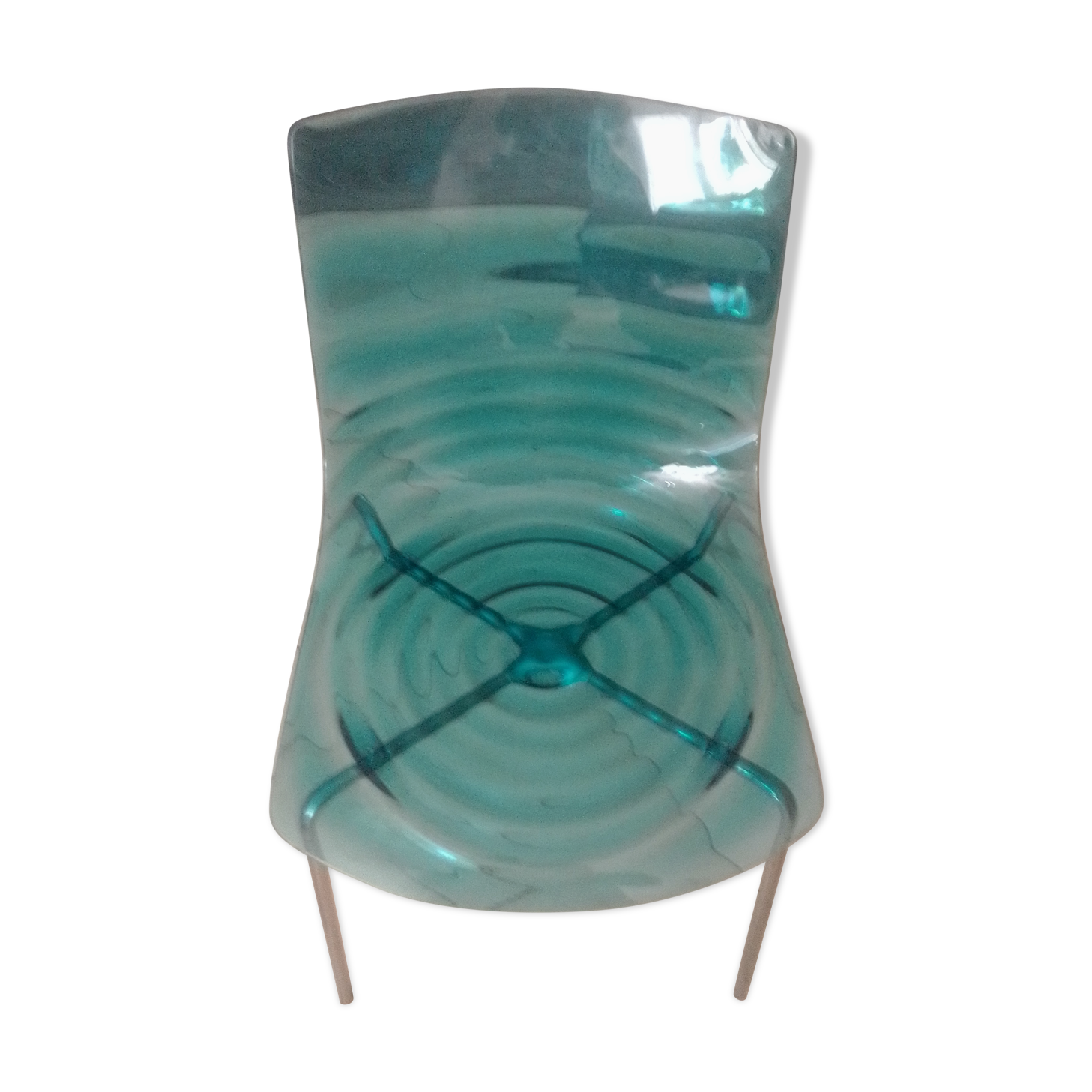 Blue polymer plastic chair Calligaris