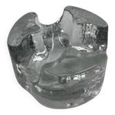 Bougeoir en verre massif