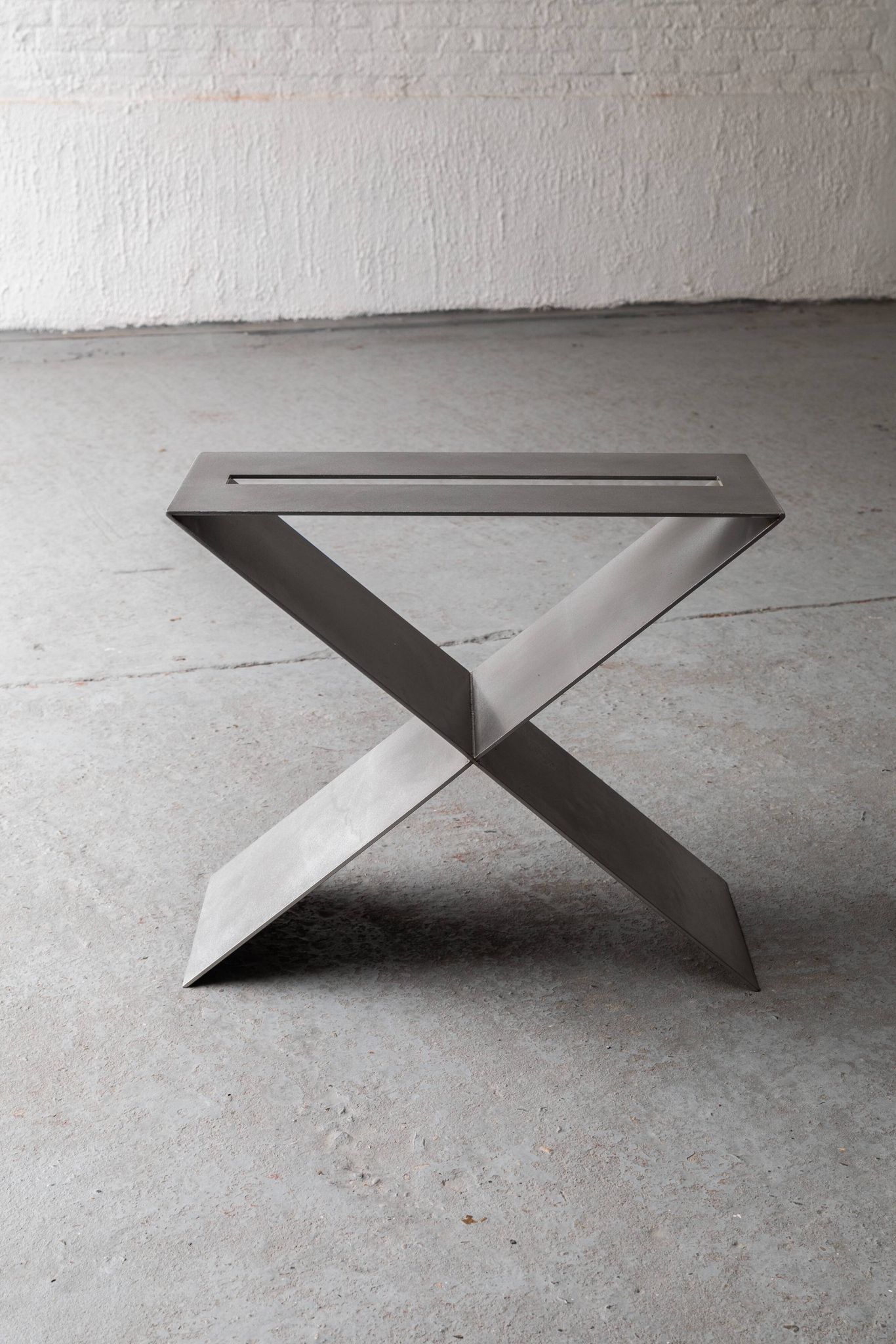 Contemporary stainless steel side table by Lena Coupez, Belgium, 2024