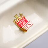 Pair of Renaissance candlesticks in earthenware – Gien pottery, 1970s