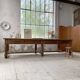 Solid walnut farmhouse castle table 1900 XXL