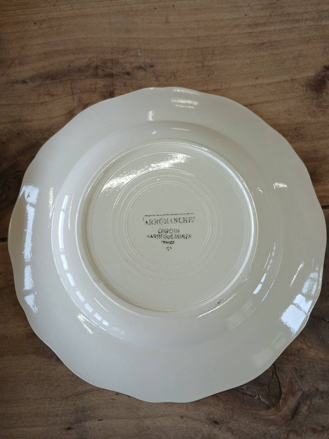 9 old flat plates Digoin Sarreguemines