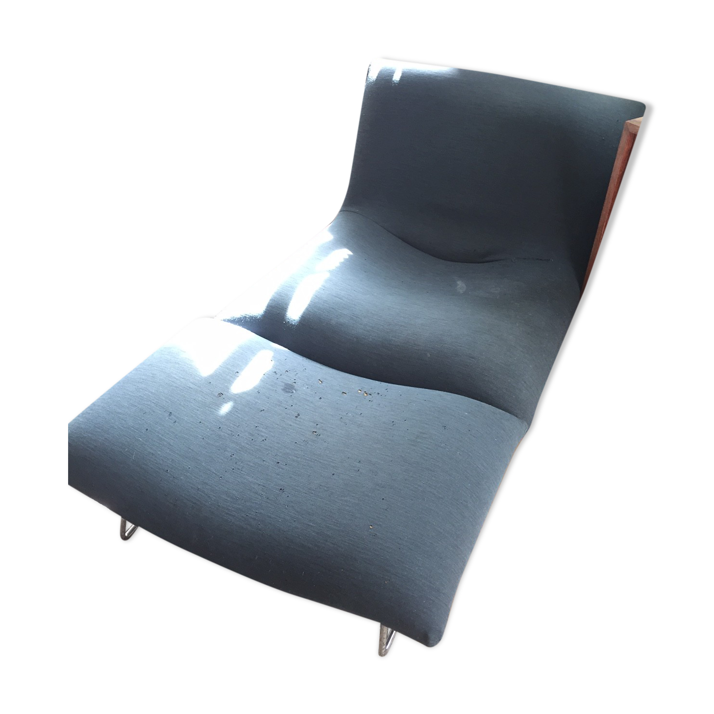 Fauteuil lounge et ottoman design Pascal Mourgue modèle Câlin pour Cinna
