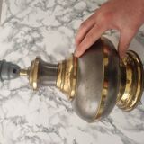 Vintage gold and grey metal lamp base