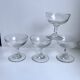Set of 4 glasses / liquor cups in molded glass 20s