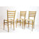 Trio of wooden chairs and rope, Italy, 1950s